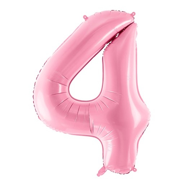 Levně Balónek fóliový číslo 4 růžové 86 cm