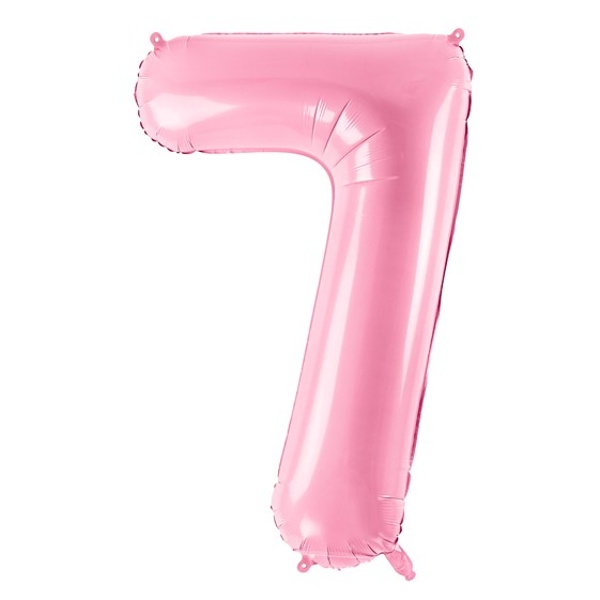Balónek fóliový číslo 7 růžové 86 cm