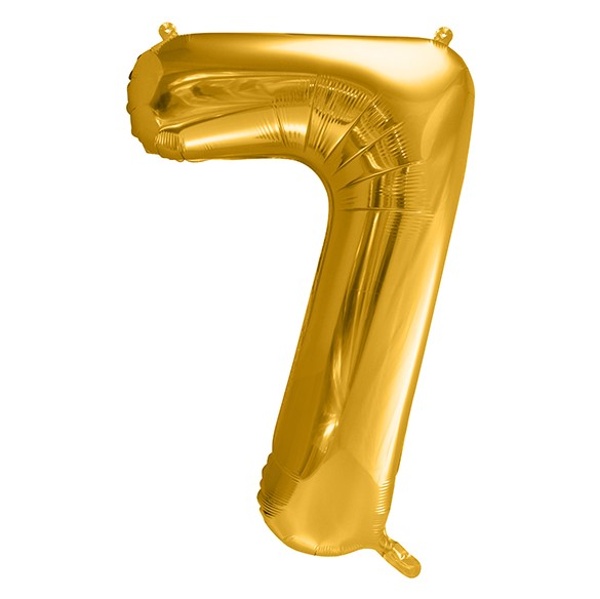 Levně Balónek fóliový číslo 7 zlaté 86 cm