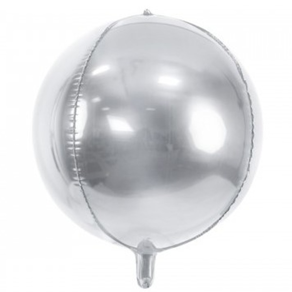 Balónek fóliový koule stříbrná 41 cm
