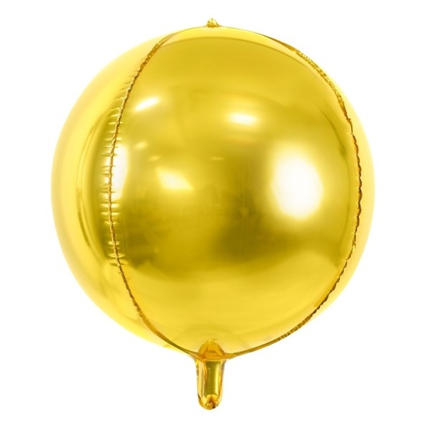 Balónek fóliový koule zlatá 40 cm