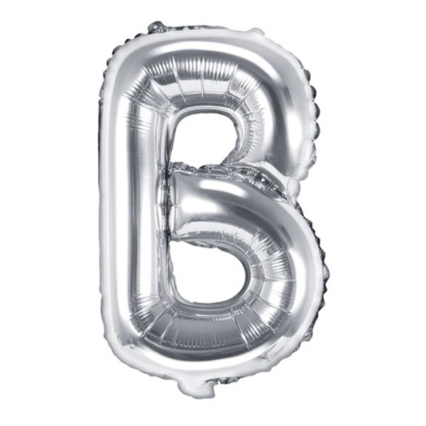 Levně Balónek fóliový mini písmeno B stříbrné 35 cm