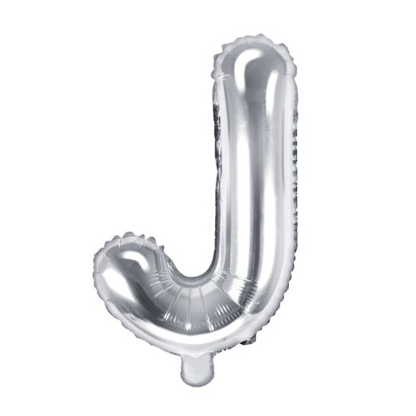Levně Balónek fóliový mini písmeno J stříbrné 35 cm