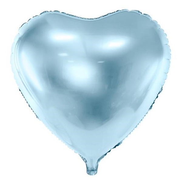 Balónek fóliový srdce světle modré 45 cm