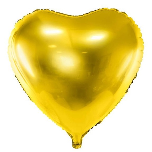 Balónek fóliový Srdce zlaté 45 cm