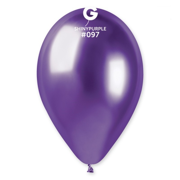 Balónek latexový 33 cm chromový fialový 1 ks