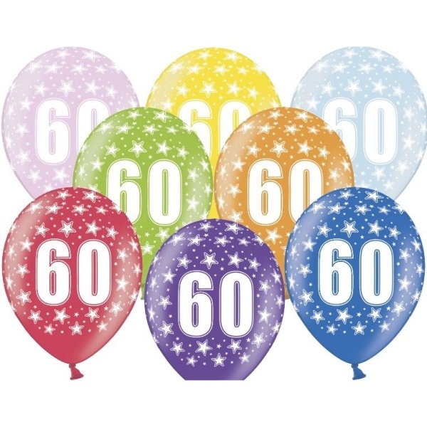 Balónek latexový 60. narozeniny 50 ks