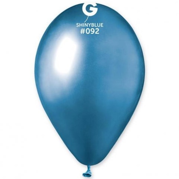 Balónek chromový latexový modrý 33 cm 1 ks