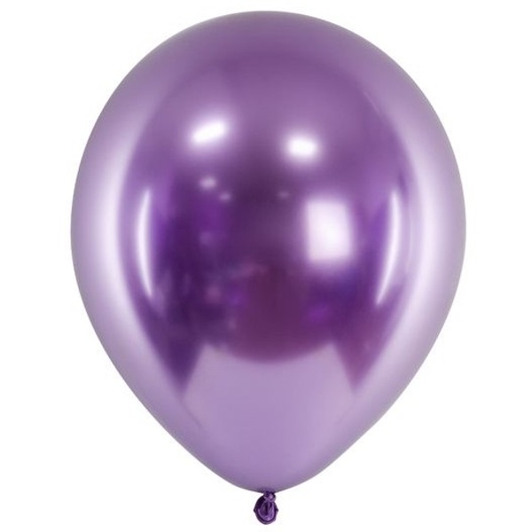 Levně Balónek latexový lesklý Glossy fialový 30 cm 50 ks