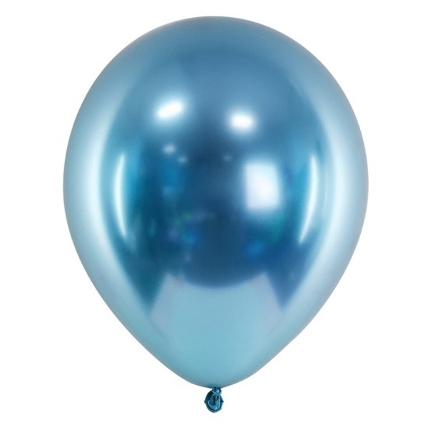 Levně Balónek latexový lesklý Glossy modrý 30 cm 50 ks