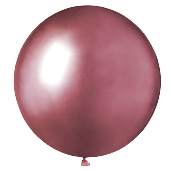 Levně Balónek chromový latexový růžový 48 cm 1 ks
