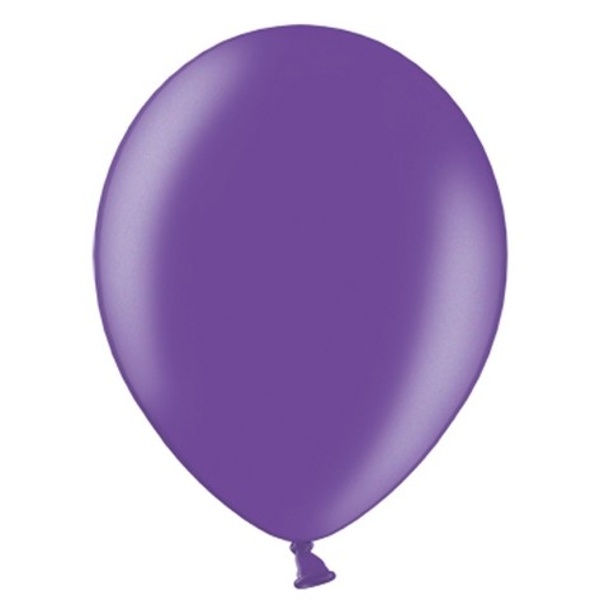 Balónky latexové metalické – 27 cm fialová 100 ks
