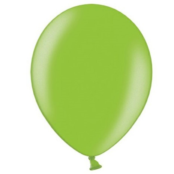 Balónky latexové metalické – zelené jablko 27 cm 100 ks