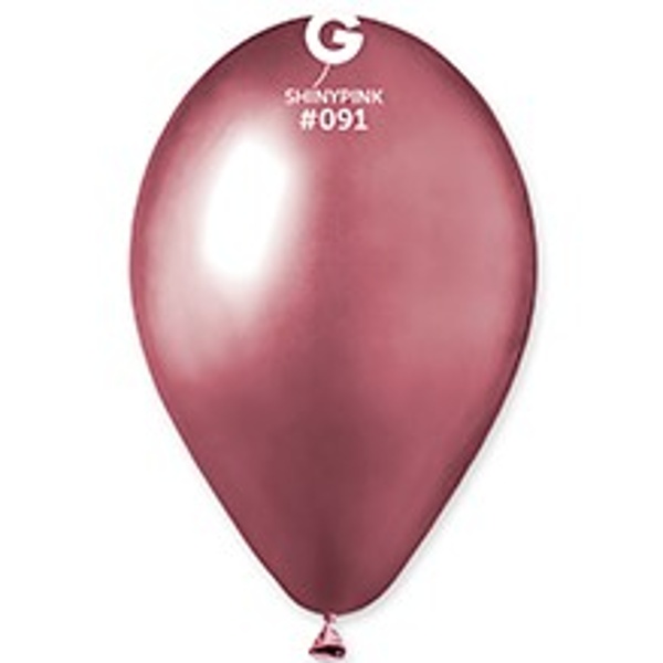 Balónek chromový latexový růžový 33 cm 1 ks