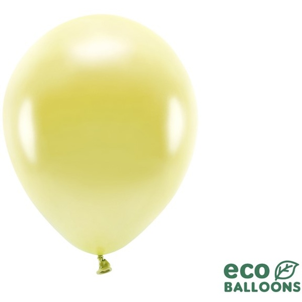 Balónky ECO metalické sv.žluté 26 cm 100 ks