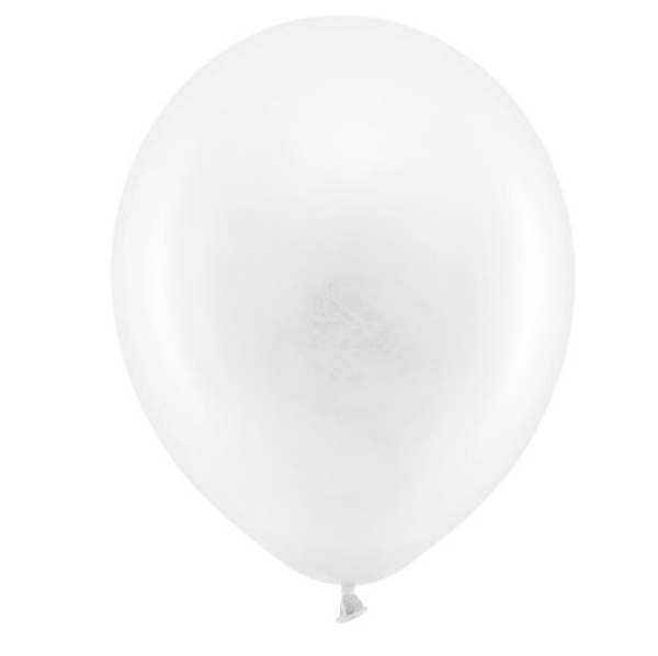Balónky dekorační 23 cm Rainbow bílé 100 ks
