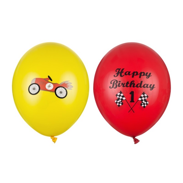 Balónky latexové Happy Birthday Car mix 30 cm 50 ks