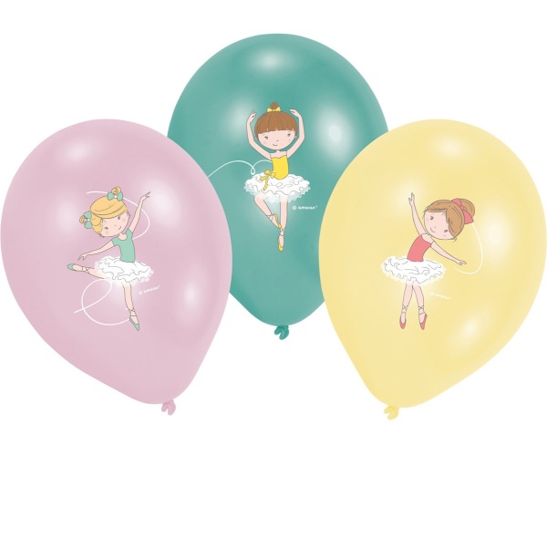 Balónky s potiskem latexové Malá tanečnice 28 cm 6 ks
