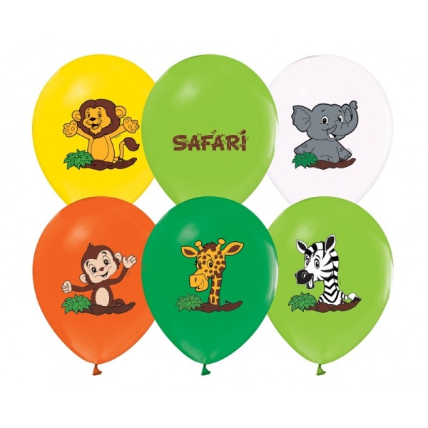 Balónky latexové Safari 5 ks