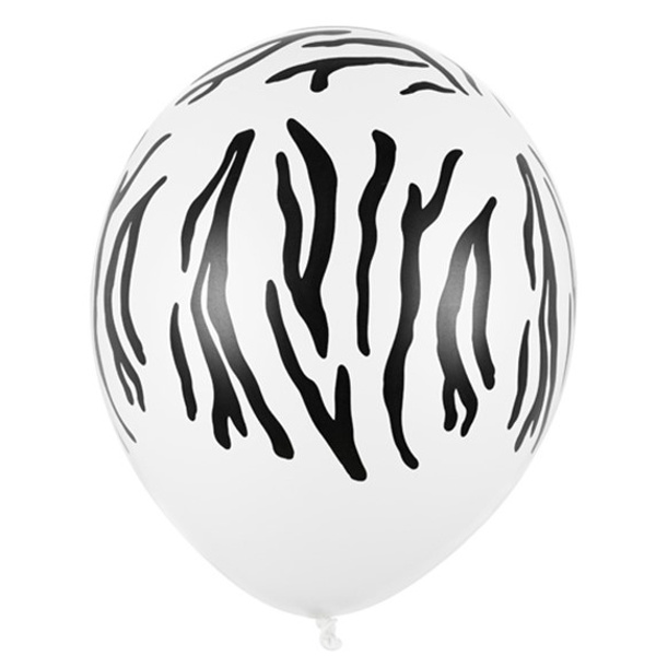 Balónky latexové Zebra 30 cm 50 ks