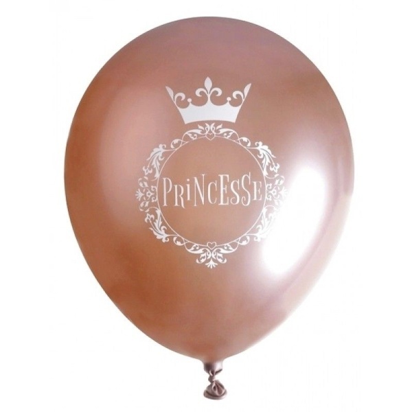 Princesse Rose Gold party - Balónky latexové chromové  30 cm 6 ks