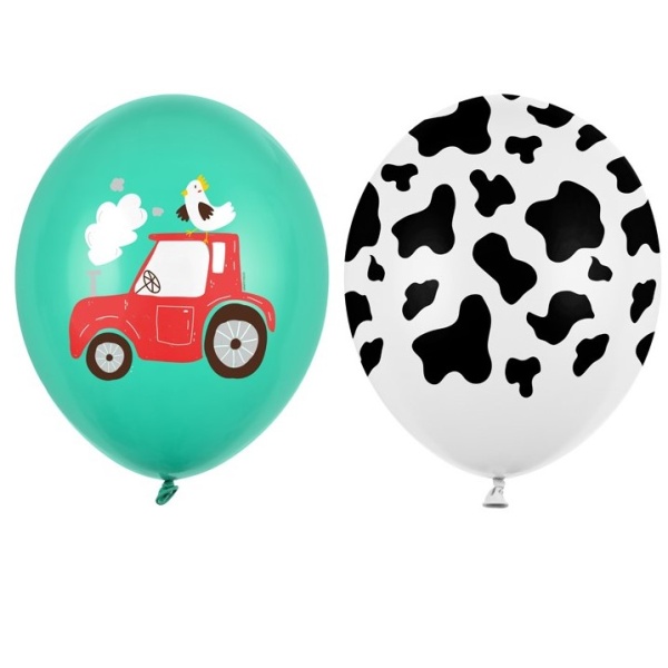 Farma party – balónky latexové traktor, mix 30 cm 50 ks