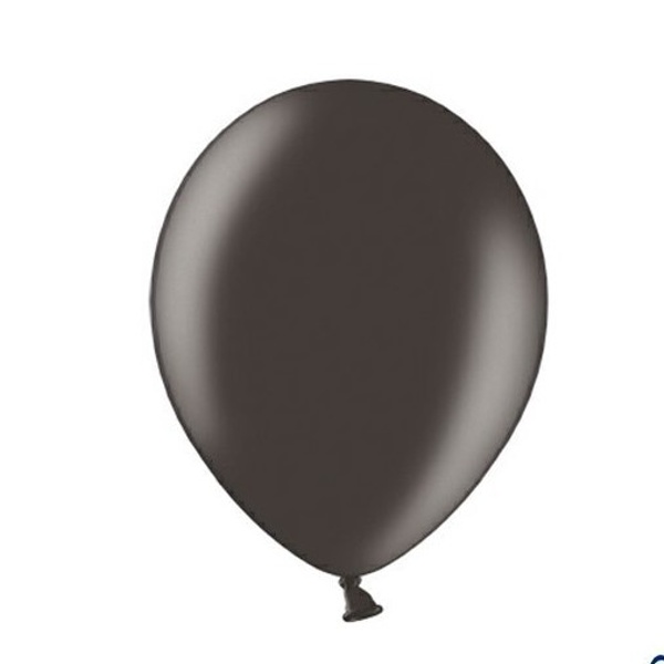Levně Balónky latexové metalické 23 cm černé 100 ks