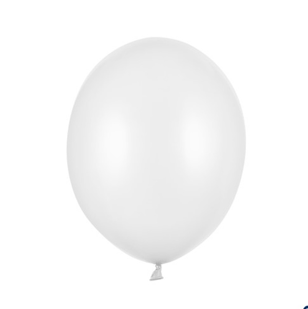 Balónky latexové metalické bílé 12 cm 100 ks