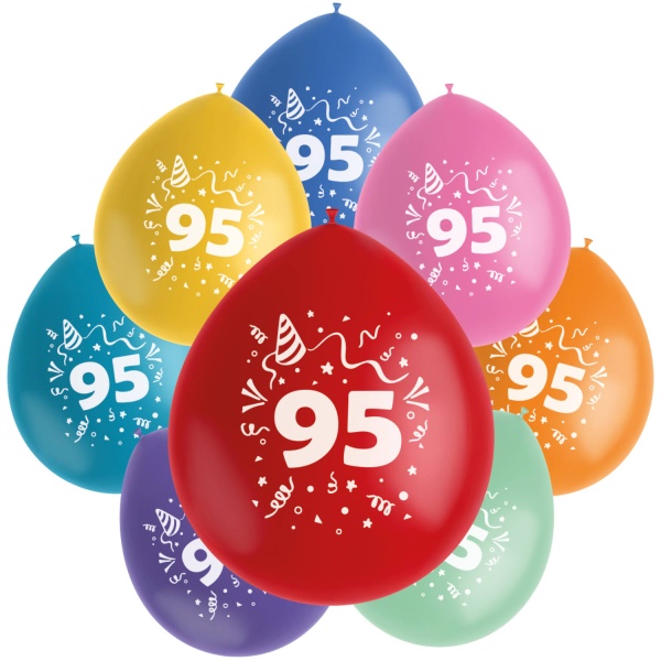 Balónky latexové pro zavěšení Color Pop "95" mix barev 23 cm 8 ks