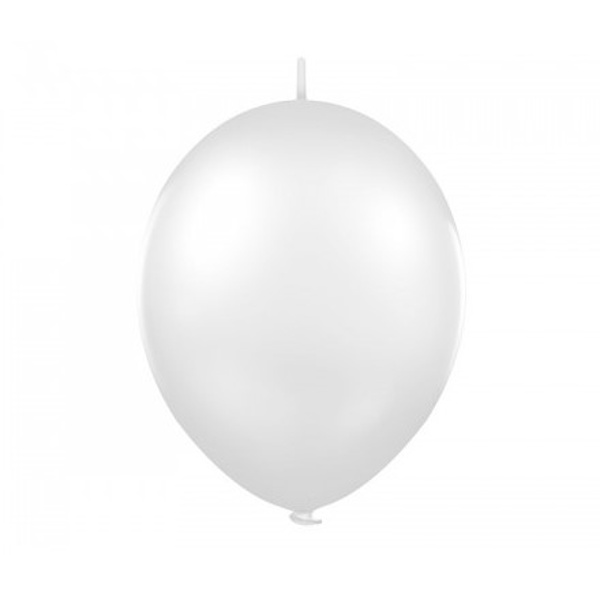 Balónky spojovací 30 cm bílé 100 ks
