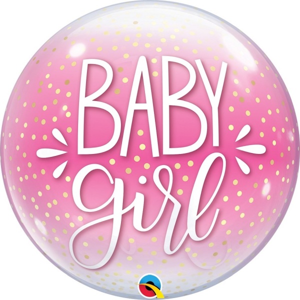 Balónová bublina Baby girl 1 ks