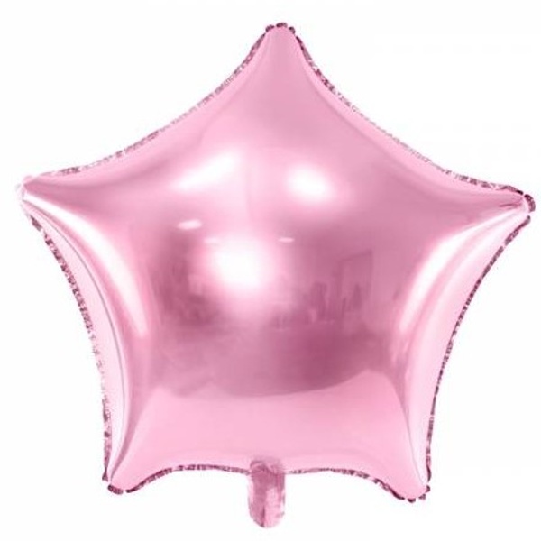 Balónek fóliový hvězda světle růžová 48 cm