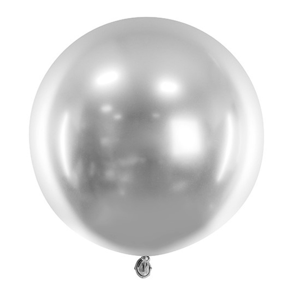 Balón latexový chromový stříbrný 60 cm 1 ks