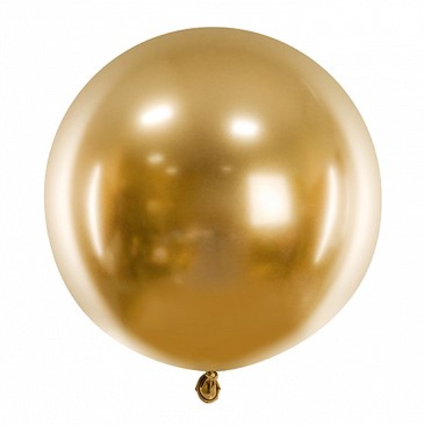 Balón latexový chromový zlatý 60 cm 1 ks