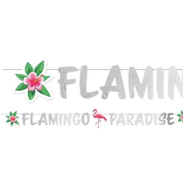 Levně Banner Flamingo Paradise 135 cm