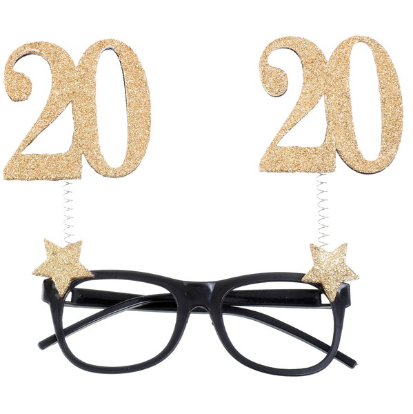 Levně Brýle na oslavu narozenin glitrové "20 let"