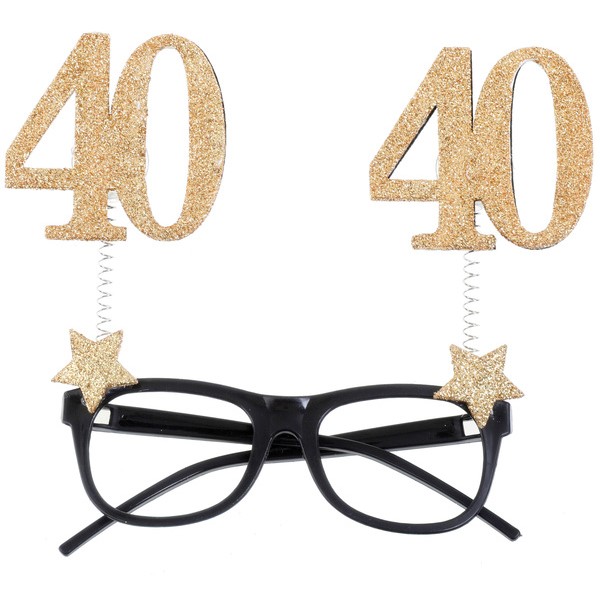 Levně Brýle na oslavu narozenin glitrové "40 let"