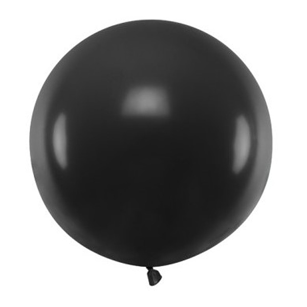 Balón latexový pastelový černý 60 cm