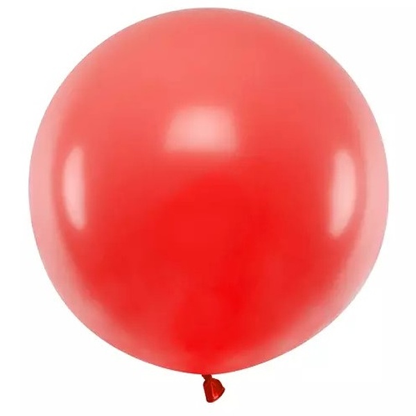 Balón latexový pastelový červený 60 cm