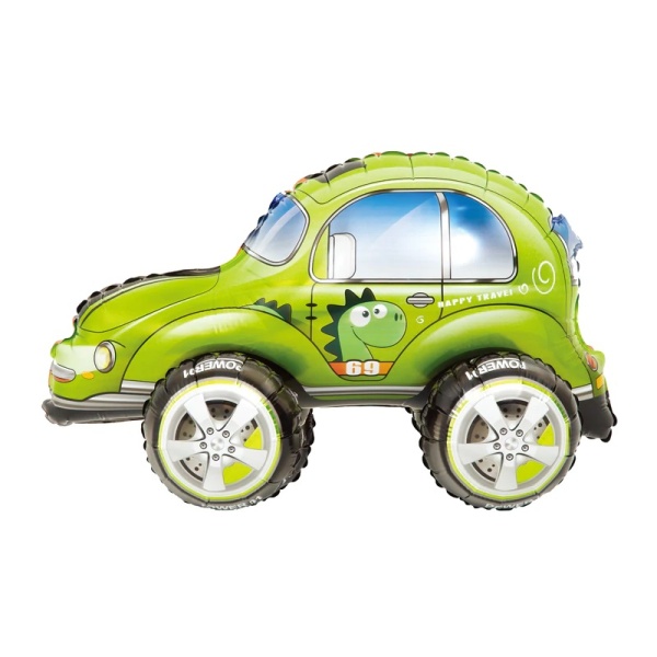Balónek fóliový 4D auto Beetle zelené 57 x 38 cm