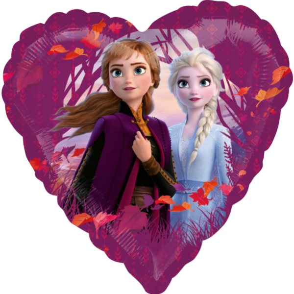 Balónek fóliový Frozen 2 srdce 43 cm