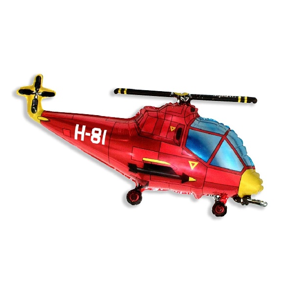 Levně Balónek fóliový Helikoptéra červená