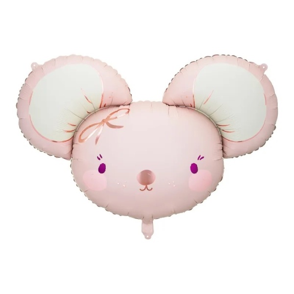 Levně Baby mouse pink - Balónek fóliový Hlava myšky 96 x 64 cm