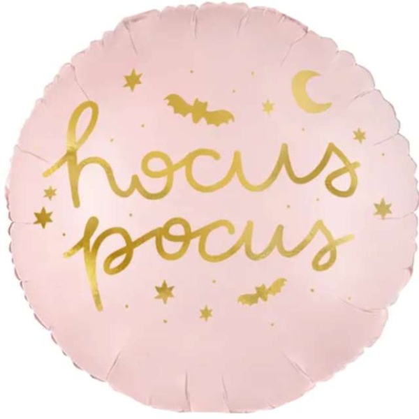 Halloweenská Happy party – Balónek fóliový Hokus pokus růžový 35 cm