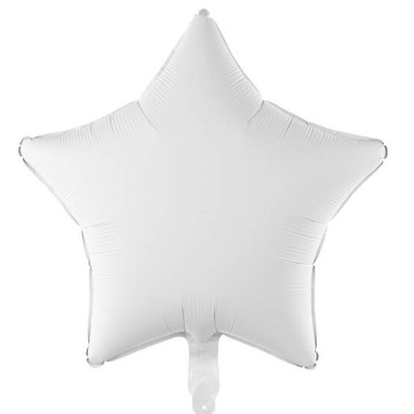 Balónek fóliový Hvězda bílá 48 cm