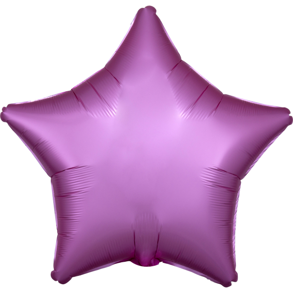 Balónek fóliový Hvězda saténová Flamingo růžová 48 cm