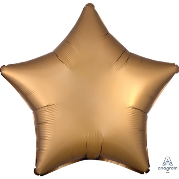 Levně Balónek fóliový Hvězda saténová zlatá 48 cm