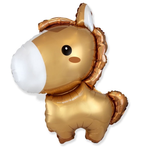 Balónek fóliový Koník hnědý 61 cm