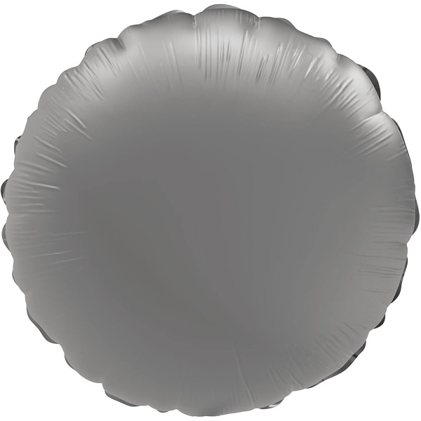 Balónek fóliový Kruh Měsíční stříbro, saténový lesk 45 cm