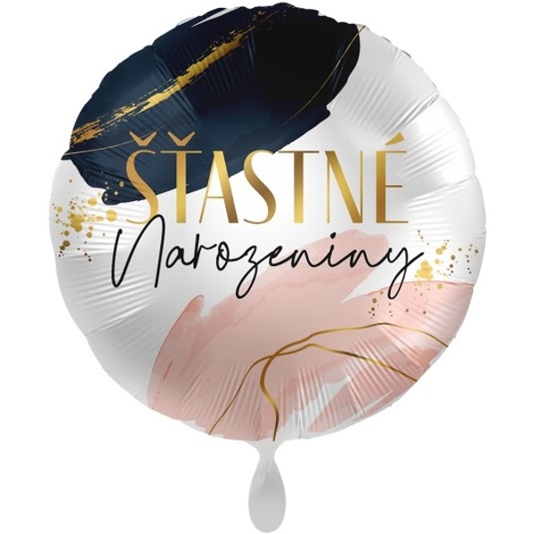 Balónek fóliový Šťastné narozeniny Modern 43 cm